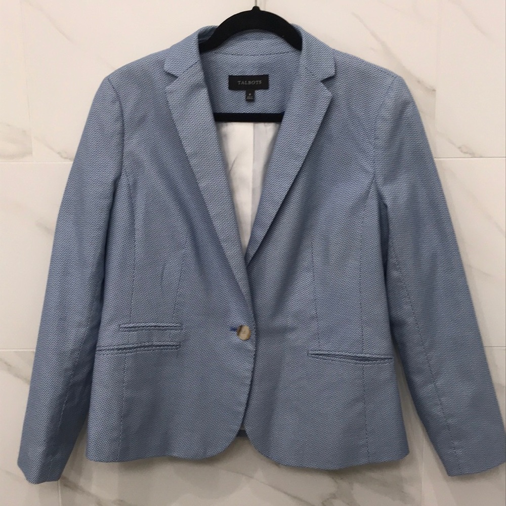 Blue patterned Talbots blazer